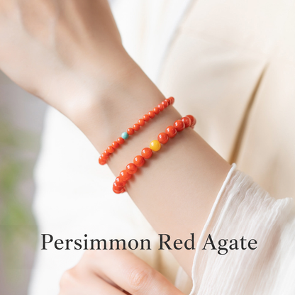 Persimmon red agate bracelet product view 4