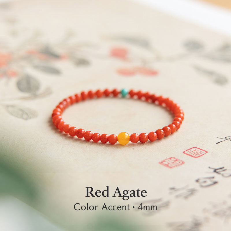 Persimmon red agate bracelet product view 8