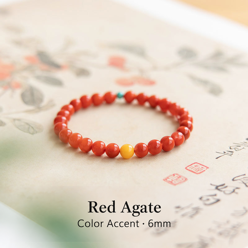 Persimmon red agate bracelet product view 9