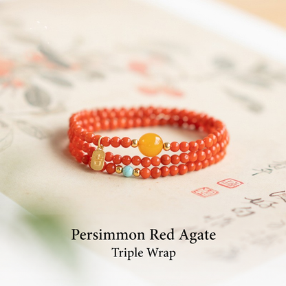 Persimmon red agate bracelet product view 13