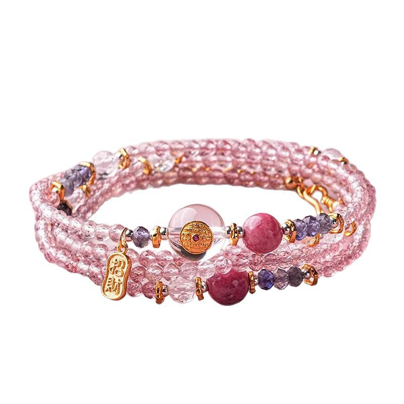 Pink crystal bracelet original product photograph
