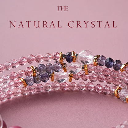 Pink crystal bracelet original photograph, supplier logo removed and text translated