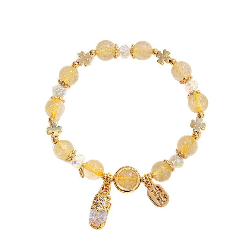 Golden rutilated quartz bracelet original product photograph
