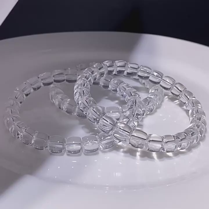 Pure Energy Clear Quartz Bracelet | Chakra Balancing, Meditation Aid, Emotional Healing Stone