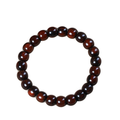 Red sandalwood barrel bead bracelet product view 4