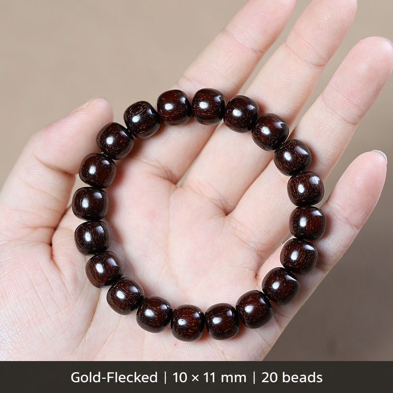 Red sandalwood bracelet option 3 with English bead dimensions
