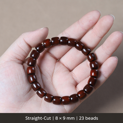 Red sandalwood bracelet option 5 with English bead dimensions