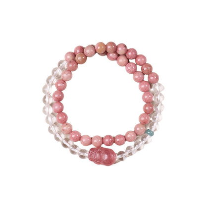Full bracelet bead arrangement with blue-green jade spacer