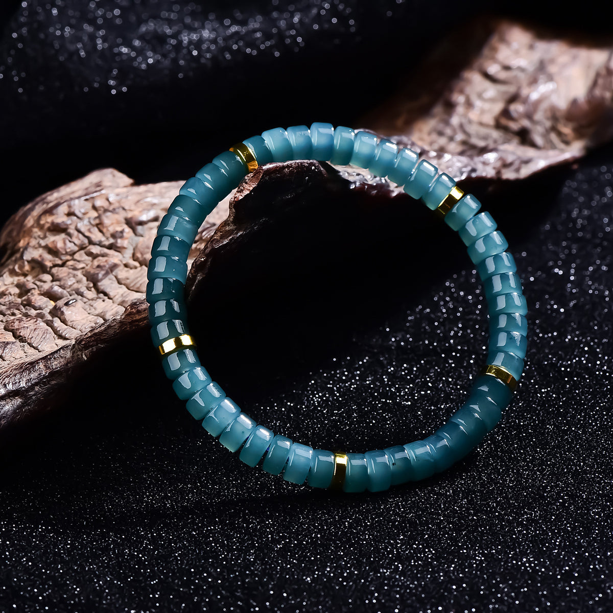 Original jadeite barrel bead bracelet