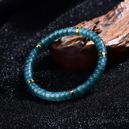 Jadeite barrel bead bracelet original view 05