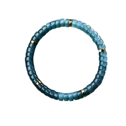Jadeite barrel bead bracelet original view 06