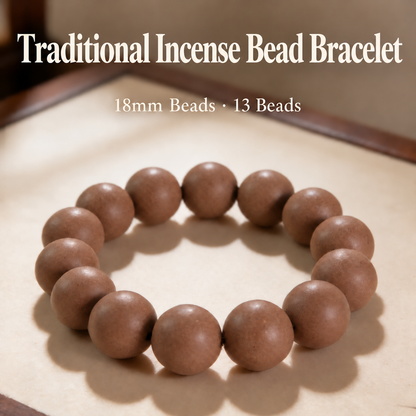 Traditional incense bead bracelet — 18mm beads, 13 beads