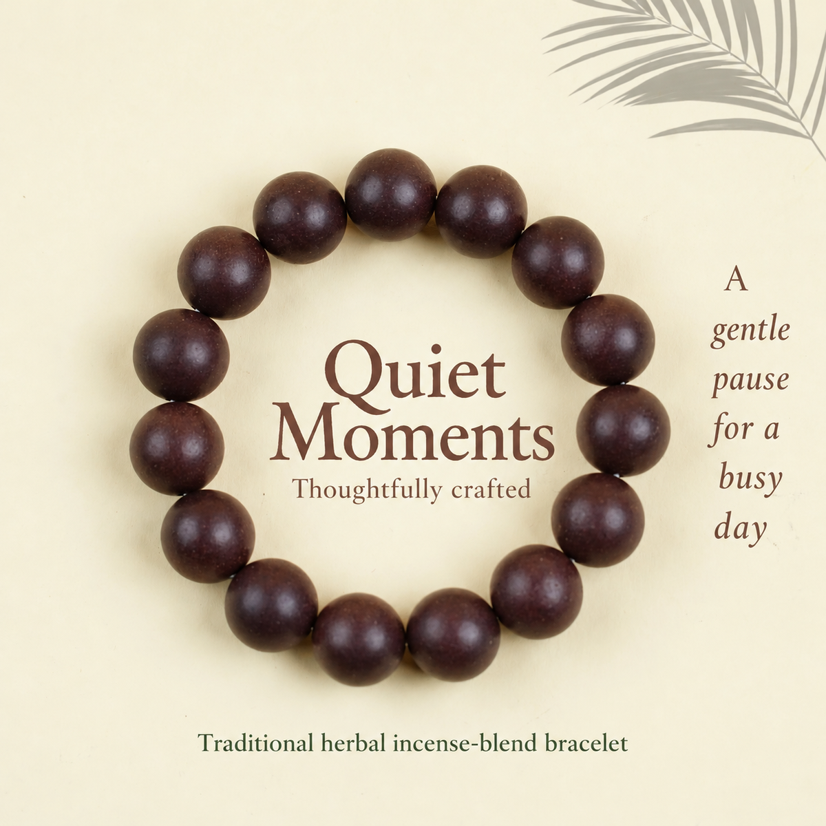 Quiet Moments herbal incense bead bracelet detail 3