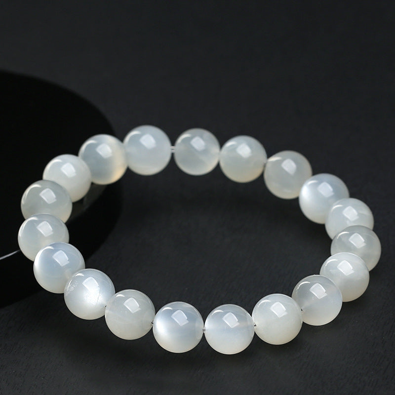 White moonstone round bead bracelet original view 6