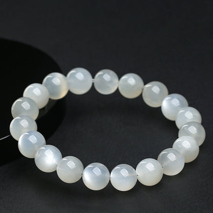 White moonstone round bead bracelet original view 6