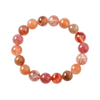 Original overhead view of the mixed gemstone bracelet