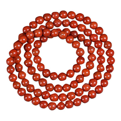 Nanhong red agate 108-bead strand – product view 5