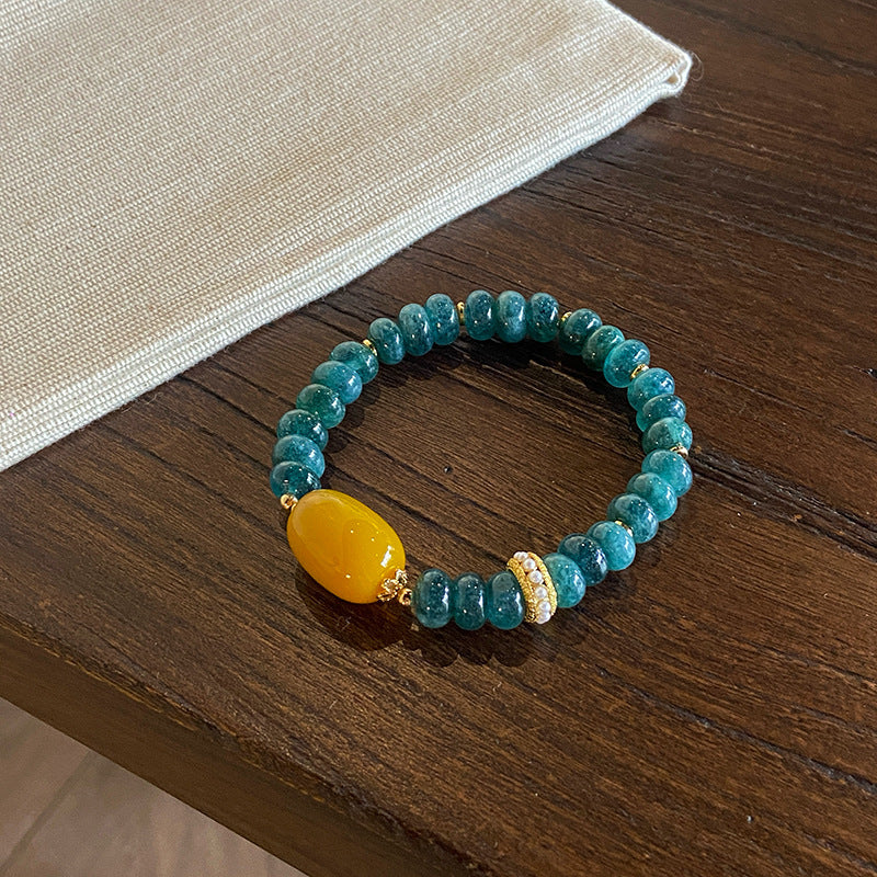 Yellow Barrel · 8 × 4 mm Rondelles bracelet