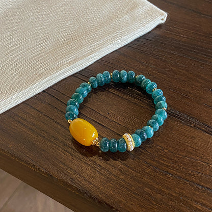 Yellow Barrel · 8 × 4 mm Rondelles bracelet