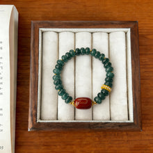 Dragon-Pattern Red Agate Barrel