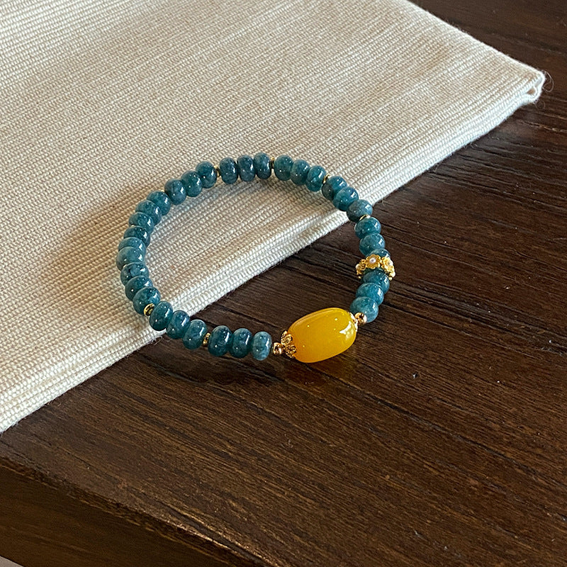 Yellow Barrel · 6 × 2 mm Rondelles bracelet