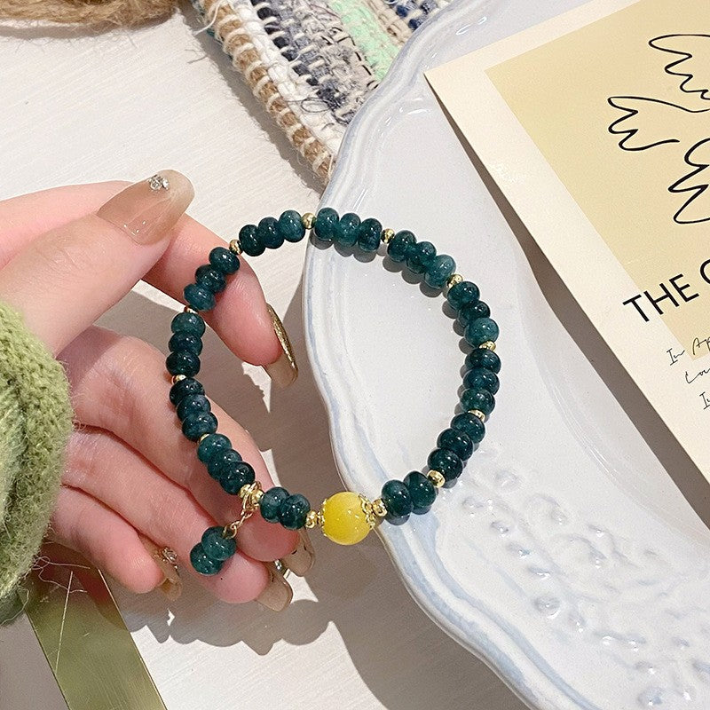 Yellow Agate Accent · 6 × 2 mm Rondelles bracelet