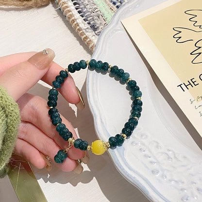 Yellow Agate Accent · 6 × 2 mm Rondelles bracelet