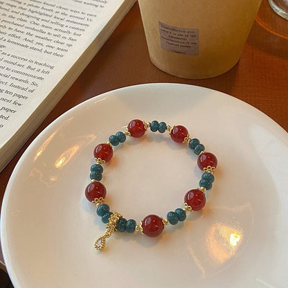 Red Agate Mix · 10 mm bracelet