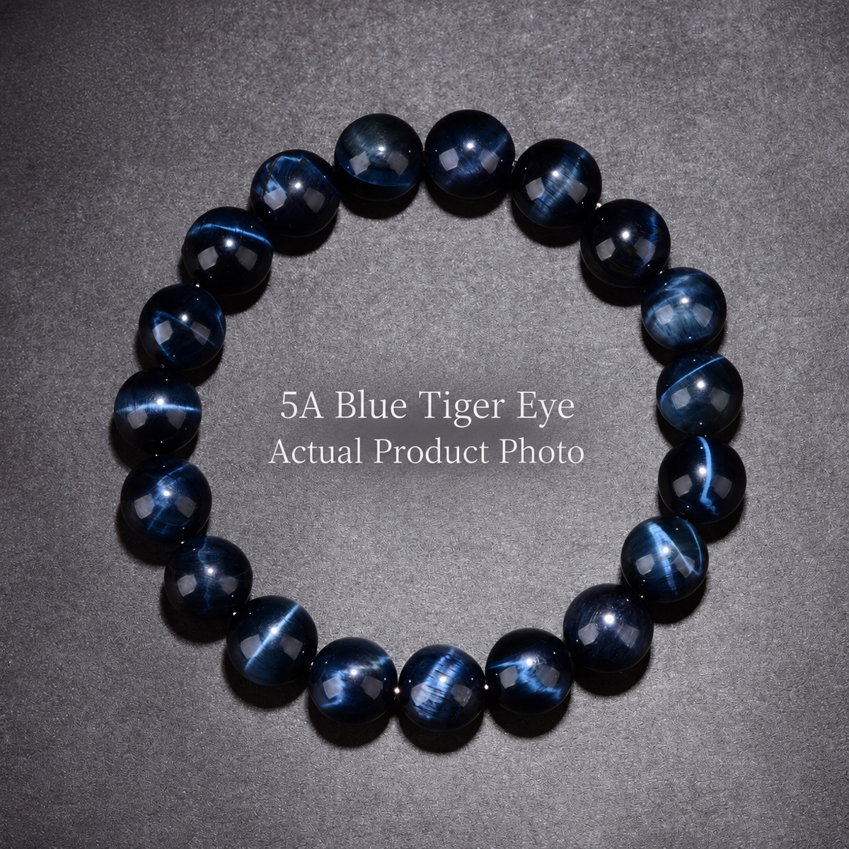 5A blue tiger eye, single-wrap material reference photo