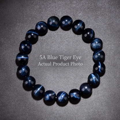 5A blue tiger eye, single-wrap material reference photo