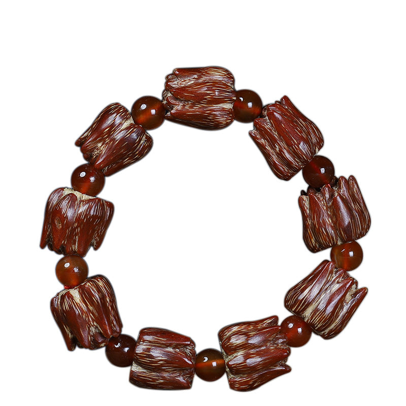 Original nine-seed bodhi bracelet on white background