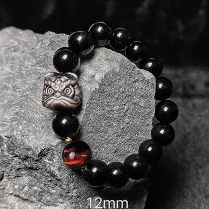 Source SKU photograph: Black Obsidian + Red Accent / 12mm