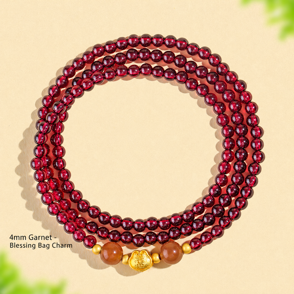 4mm Garnet - Blessing Bag Charm