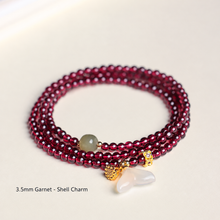 3.5mm Garnet - Shell Charm