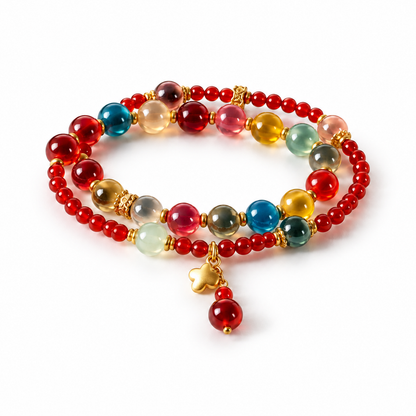 Candy agate double-wrap bracelet hero view