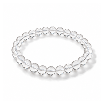 Natural clear quartz minimalist bracelet — standardized main view