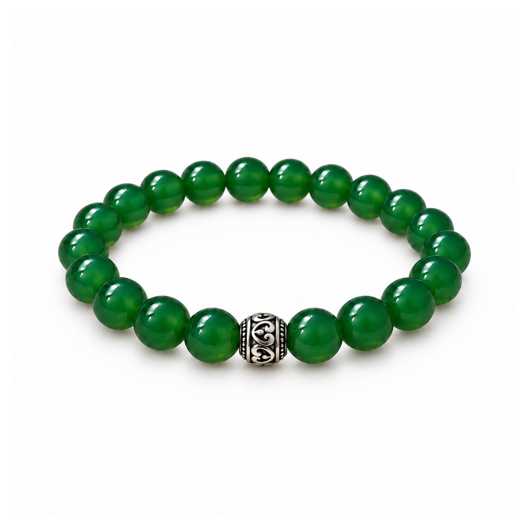 Natural Green Agate Bracelet – 8mm – standardized main view