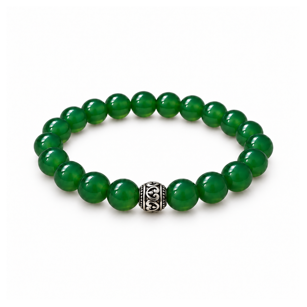 Natural Green Agate Bracelet – 8mm – standardized main view