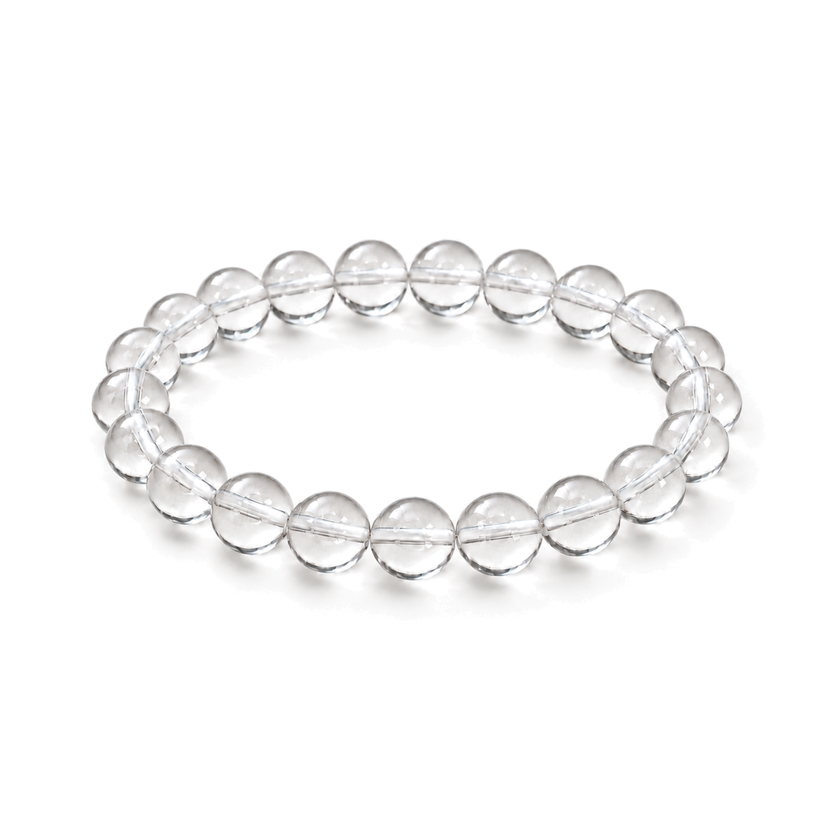 7A Natural Clear Quartz Bracelet – 8mm – standardized main view