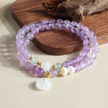 Peace Disc crystal double-wrap bracelet — original product photograph