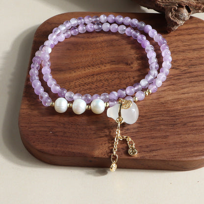 Gourd crystal double-wrap bracelet — original product photograph