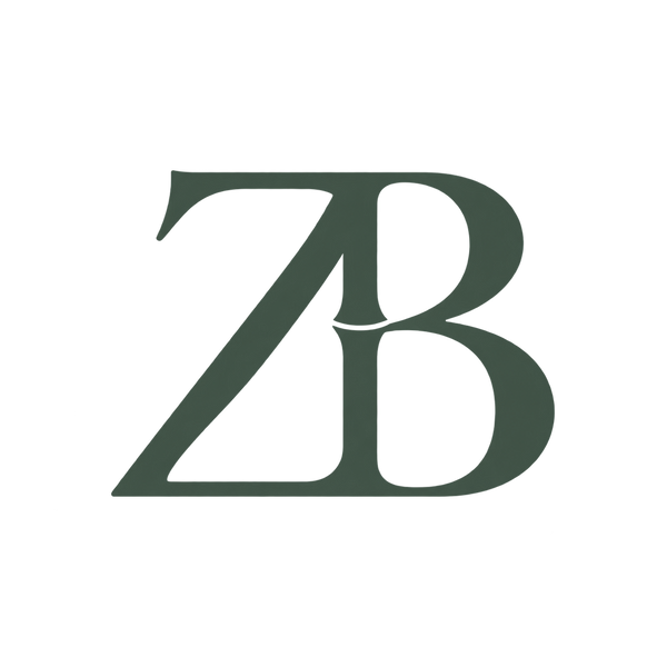 Zenith Bamboo ZB monogram logo in deep forest green