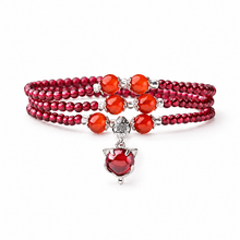 Natural Garnet Triple Wrap – 3mm